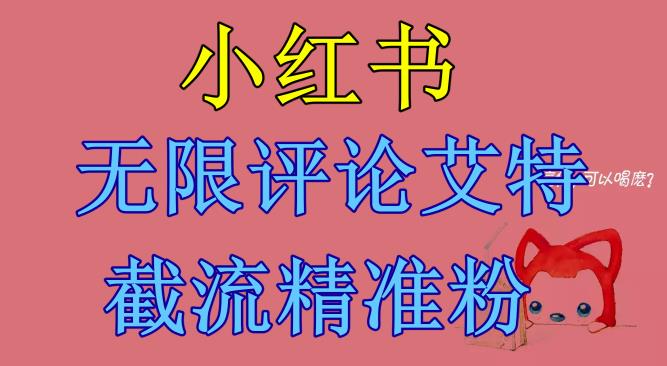 小红书无限评论艾特截流精准粉（软件+教程）-夜影资源