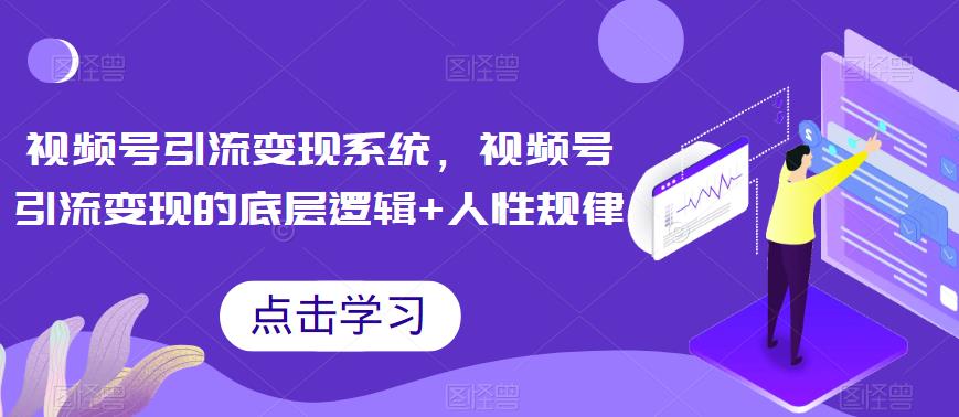 视频号引流变现系统，视频号引流变现的底层逻辑+人性规律-夜影资源