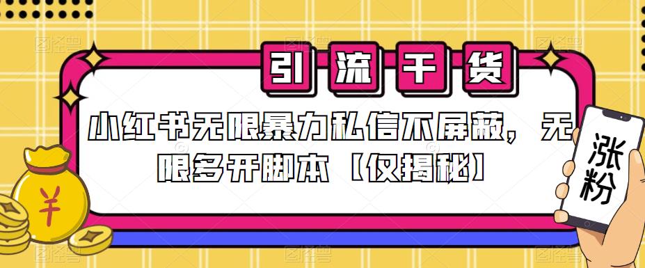 小红书无限暴力私信不屏蔽，无限多开脚本【仅揭秘】-夜影资源