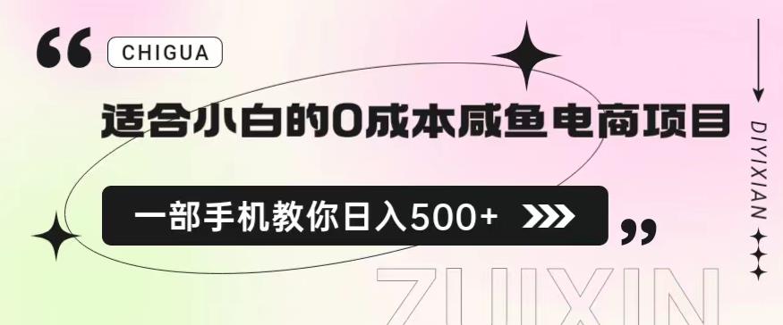 适合小白的0成本闲鱼电商项目，一部手机，教你如何日入500+的保姆级教程【揭秘】-夜影资源