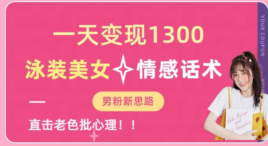一天变现1300，泳装美女+情感话术，提供素材，无脑矩阵操作【揭秘】-夜影资源