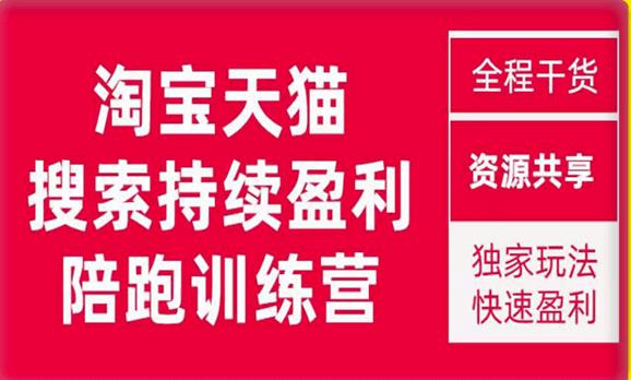 2023未见【無山】淘宝天猫搜索持续盈利陪跑训练营，独家玩法，快速盈利-夜影资源