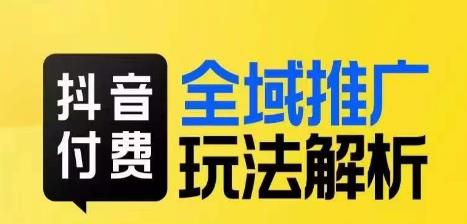 抖音付费全域推广玩法解析，抓住平台红利，小付费撬动大流量-夜影资源
