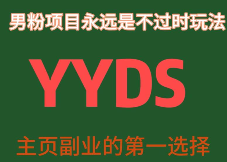 YYDS男粉项目永远是不过时玩法，主业副业的第一选择【揭秘】-夜影资源