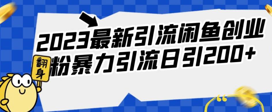 2023最新引流闲鱼创业粉暴力引流日引200+【揭秘】-夜影资源