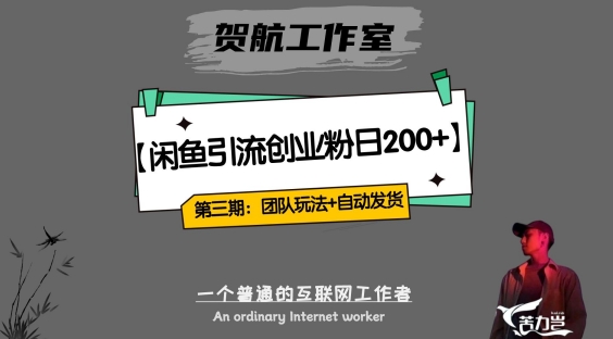第三期：暴力引流，无脑搬运，闲鱼创业粉引流一天200+，更新全自动发货的团队闭环模式【揭秘】-夜影资源