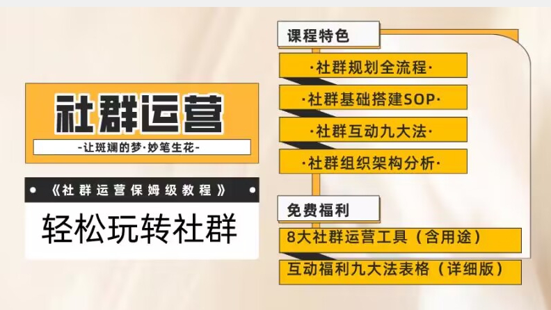【社群运营】保姆式教程：九大互动法，八款社群运营工具助你轻松玩转社群【揭秘】-夜影资源