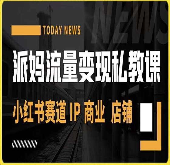 派妈流量变现私教课，小红书赛道IP  商业  店铺-夜影资源