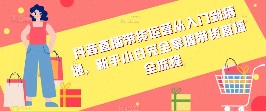 抖音直播带货运营从入门到精通，新手小白完全掌握带货直播全流程-夜影资源