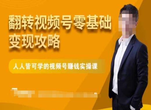 微信视频号零基础变现攻略，人人皆可学的视频号赚钱实操课-夜影资源