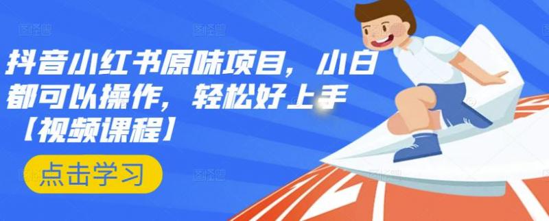 抖音小红书原味项目，小白都可以操作，轻松好上手【视频课程】-夜影资源