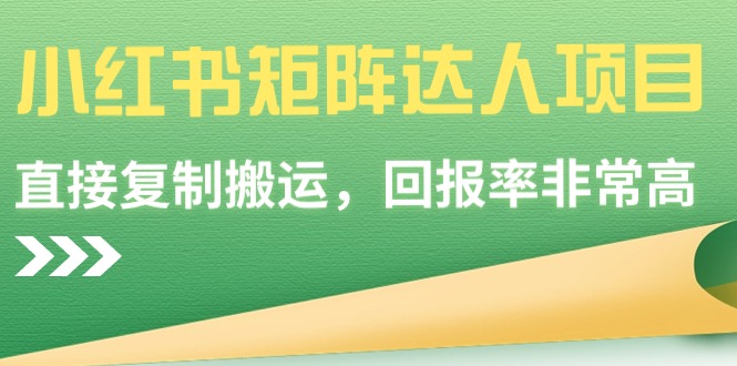 （9019期）小红书矩阵达人项目，直接复制搬运，回报率非常高-夜影资源