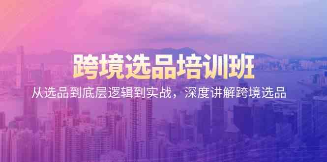 （9143期）跨境选品培训班：从选品到底层逻辑到实战，深度讲解跨境选品-夜影资源
