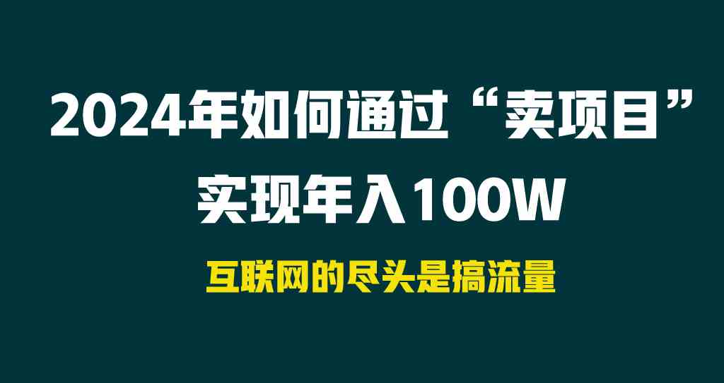 （9147期） 2024年如何通过“卖项目”实现年入100W-夜影资源