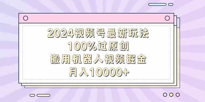 （9151期）2024视频号最新玩法，100%过原创，搬用机器人视频掘金，月入10000+-夜影资源