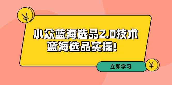 拼多多培训第33期：小众蓝海选品2.0技术-蓝海选品实操-夜影资源