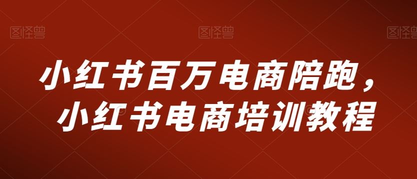 小红书百万电商陪跑，小红书电商培训教程-夜影资源