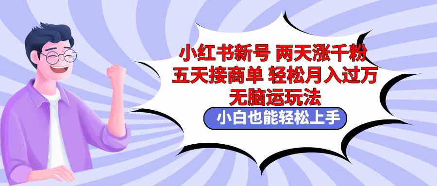 （9239期）小红书新号两天涨千粉五天接商单轻松月入过万 无脑搬运玩法 小白也能轻…-夜影资源