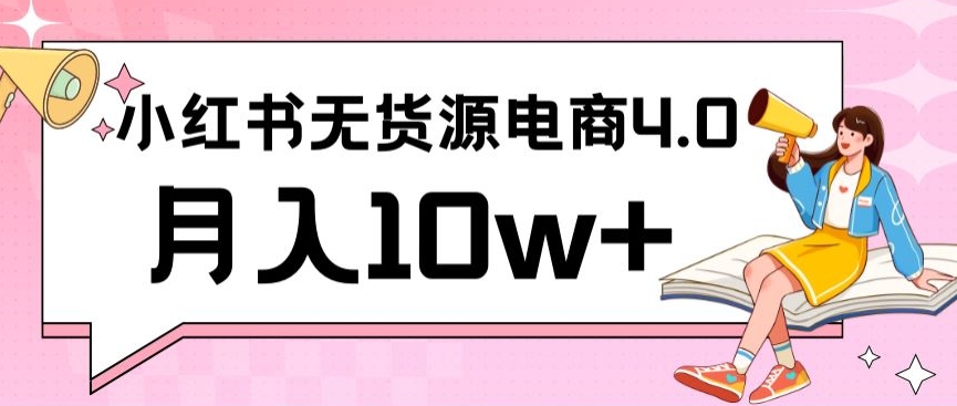 小红书新电商实战，无货源实操从0到1月入10w+联合抖音放大收益-夜影资源