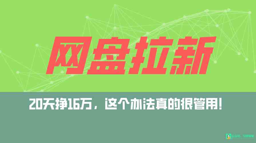 （9373期）网盘拉新+私域全自动玩法，0粉起号，小白可做，当天见收益，已测单日破5000-夜影资源