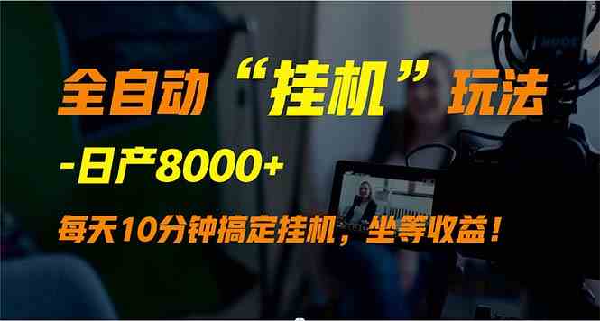 （9596期）全自动“挂机”玩法，实现睡后收入，日产8000+-夜影资源