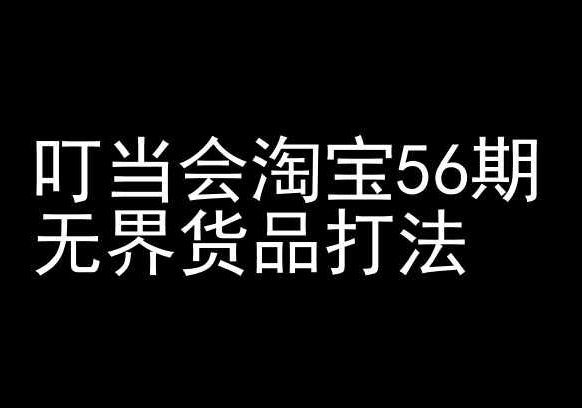 叮当会淘宝56期：无界货品打法-淘宝开店教程-夜影资源