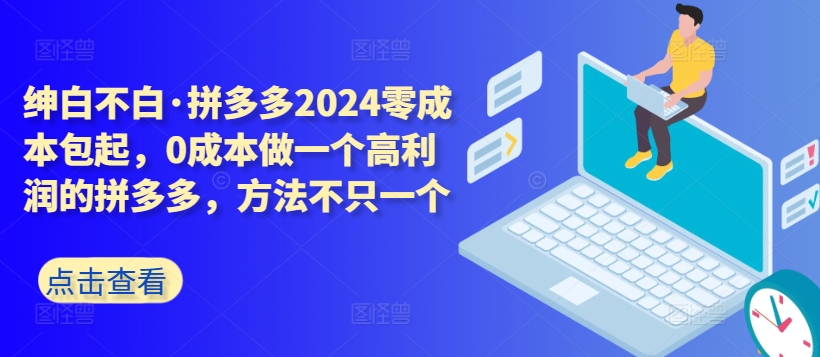 拼多多2024零成本包起，0成本做一个高利润的拼多多，方法不只一个-夜影资源