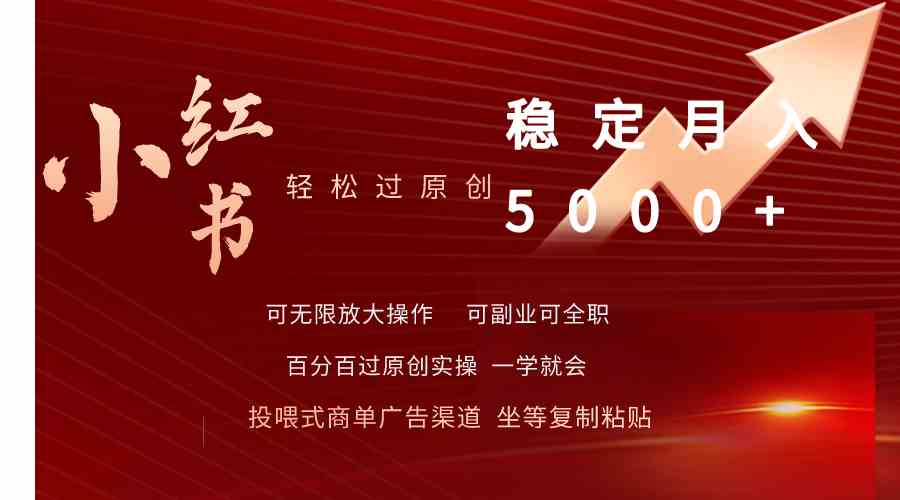 （9792期）小红书轻松过原创稳定月入5000+-夜影资源