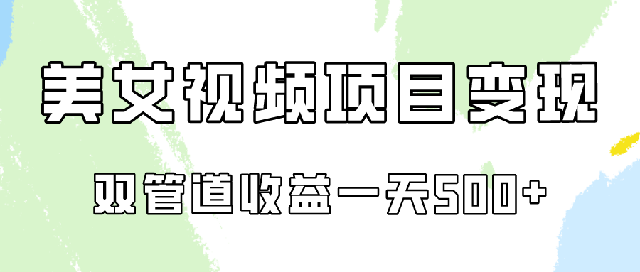 0成本视频号美女视频双管道收益变现，适合工作室批量放大操！-夜影资源