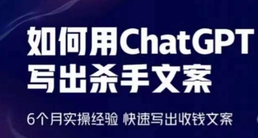 如何用ChatGPT写出杀手文案，6个月实操经验，快速写出收钱文案-夜影资源