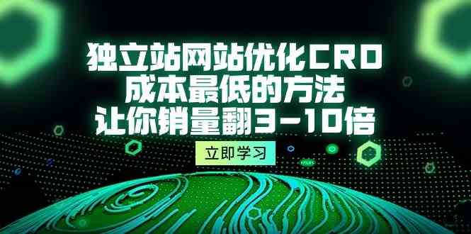 （10173期）独立站网站优化CRO，成本最低的方法，让你销量翻3-10倍（5节课）-夜影资源