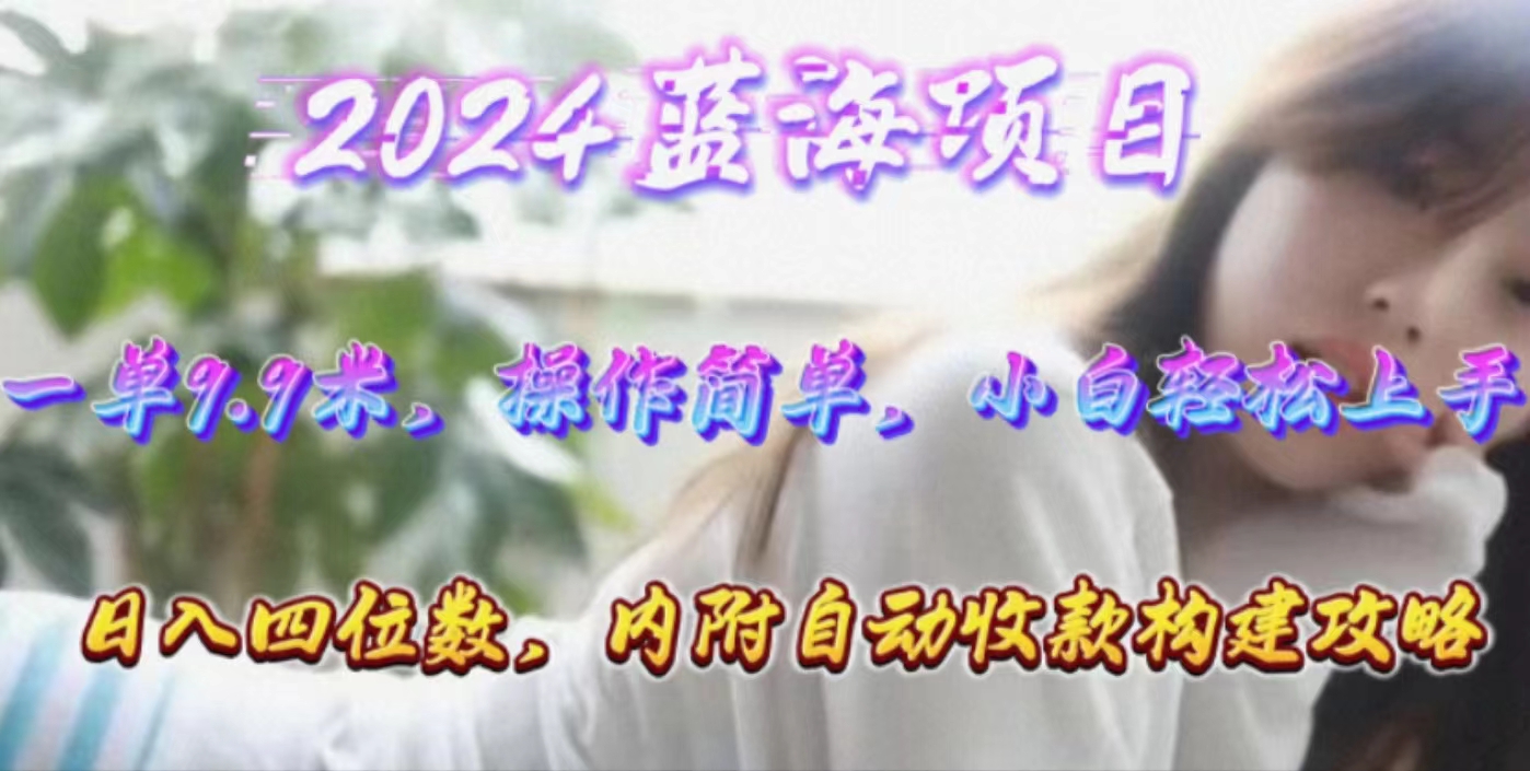 （10204期）年轻群体的蓝海市场，1单9.9元，操作简单，小白轻松上手，日入四位数-夜影资源