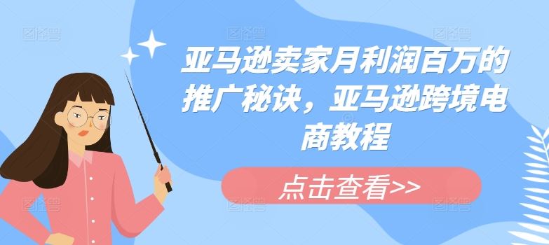 亚马逊卖家月利润百万的推广秘诀，亚马逊跨境电商教程-夜影资源