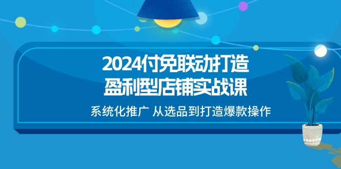（11458期）2024付免联动-打造盈利型店铺实战课，系统化推广 从选品到打造爆款操作-夜影资源