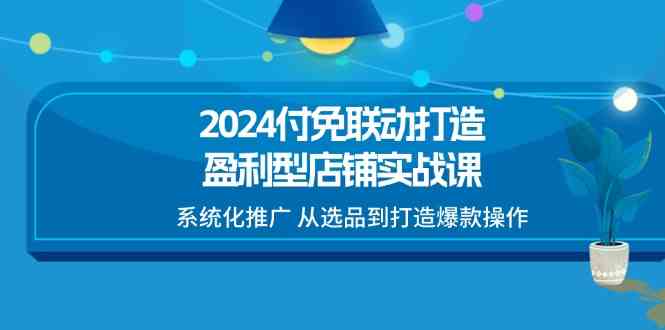 2024付免联动打造盈利型店铺实战课，系统化推广 从选品到打造爆款操作-夜影资源
