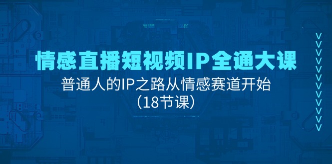 情感直播短视频IP全通大课，普通人的IP之路从情感赛道开始（18节课）-夜影资源