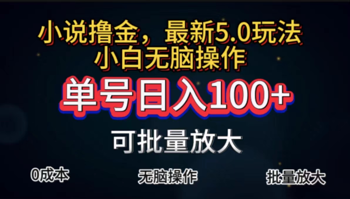 （11651期）全自动小说撸金，单号日入100+小白轻松上手，无脑操作-夜影资源