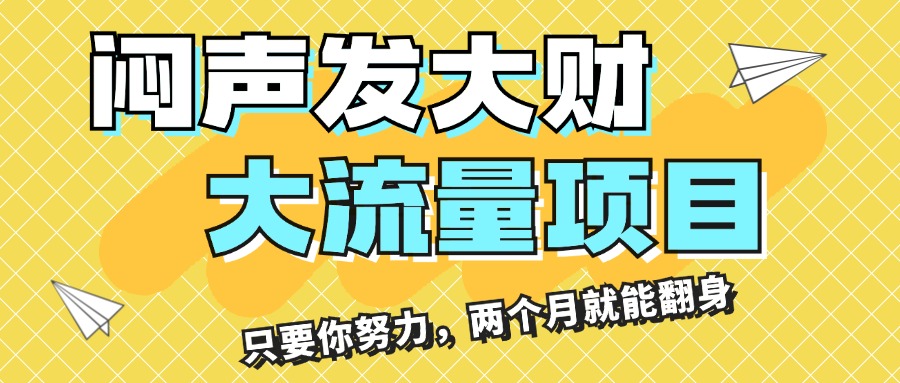 （11688期）闷声发大财，大流量项目，月收益过3万，只要你努力，两个月就能翻身-夜影资源