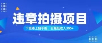 （11698期）随手拍也能赚钱？对的日入300+-夜影资源