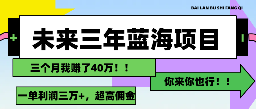 （11716期）未来三年，蓝海赛道，月入3万+-夜影资源