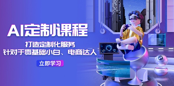 AI定制课程，打造定制化服务（针对于零基础小白、电商达人）36节课-夜影资源