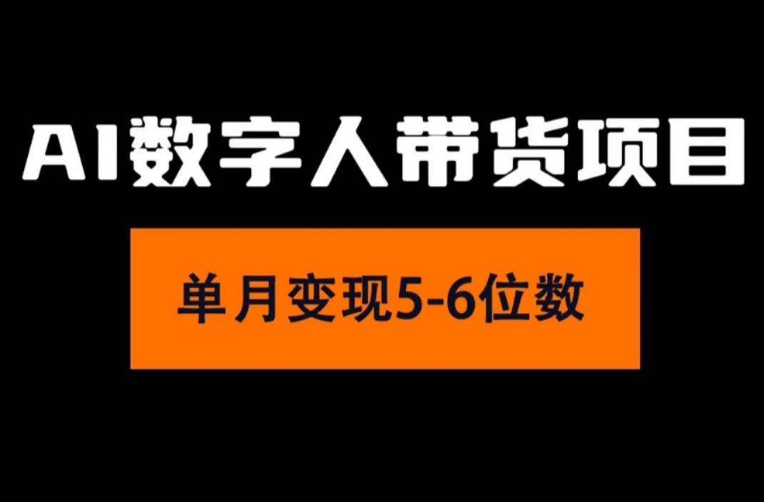 （11751期）2024年Ai数字人带货，小白就可以轻松上手，真正实现月入过万的项目-夜影资源
