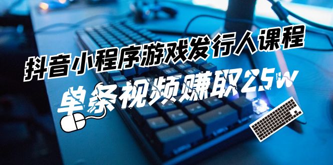 （11765期）抖音小程序-游戏发行人课程：带你玩转游戏任务变现，单条视频赚取25w-夜影资源