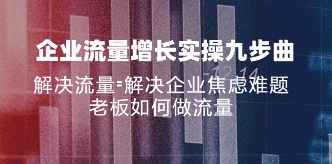 （11822期）企业流量增长实战九步曲，解决流量=解决企业焦虑难题，老板如何做流量-夜影资源