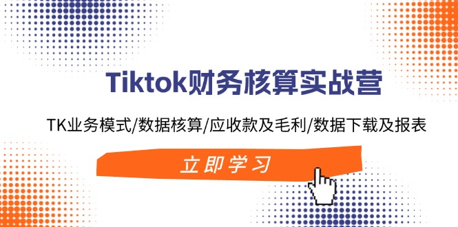 （11978期）Tiktok财务核算实战营：TK业务模式/数据核算/应收款及毛利/数据下载及报表-夜影资源