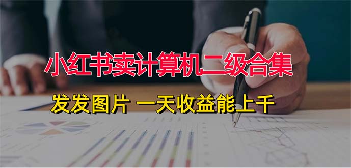 （12228期）小红书卖计算机二级合集，发发图片 一天收益能上千-夜影资源