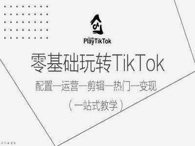 零基础玩转TikTok，配置一运营一剪辑一热门一变现，一站式教学-夜影资源
