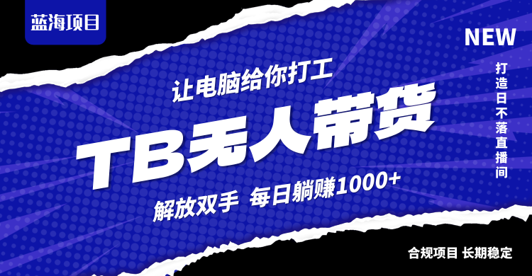 淘宝无人直播最新玩法，不违规不封号，轻松月入3W+-夜影资源