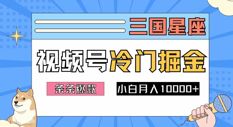 2024视频号三国冷门赛道掘金，条条视频爆款，操作简单轻松上手，新手小白也能月入1w-夜影资源